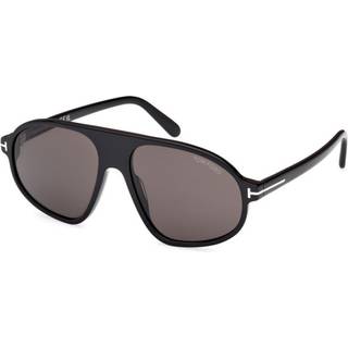 TOM FORD Mand FT1178 EROL 01A Solbriller Acetat Sort Røg Pilot Normal