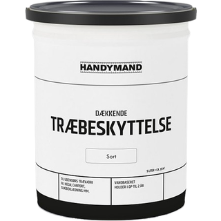 Handymand dækkende træbeskyttelse 5 liter - sort (På lager i varehus)