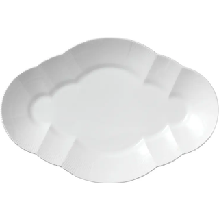 Royal Copenhagen hvid Elements fad 38,5 cm