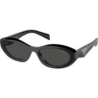 Prada Kvinde PR 26ZS 16K08Z Solbriller Acetat Sort Grå Geometrisk Normal