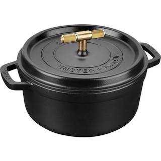 Buster+Punch rund gryde 24 cm, messingknop