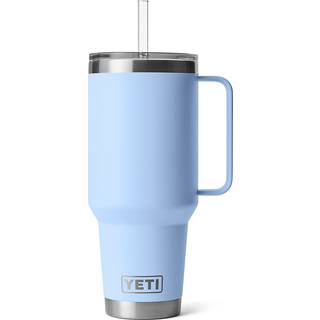 Yeti Rambler 42 oz Straw krus Vacuum Isoleret rustfrit st?l stor himmelbl?