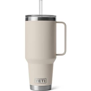 Yeti rambler 42 oz halm krus vakuum isoleret rustfrit st?l kappe taupe