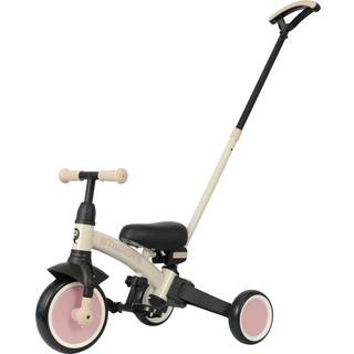 QPlay Stager 3-i-1 Transformerbar Trehjulet Cykel, Pink