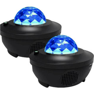 Galaxy Stjerne Projektor Lampe med Højtaler og Fjernbetjening - 2 Stk