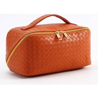 Chic og Praktisk Orange Makeuptaske i Luksusklassen
