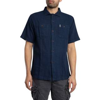 SUPERDRY MERCHANT SS TEXTURED SHIRT - Blå