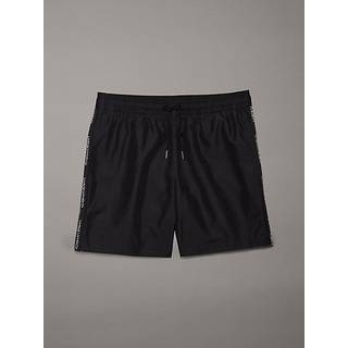 Boys Swim Shorts - Logo Tape - Black - 12-14