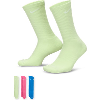 Nike Everyday Plus Cush Crew 3P Socks - M - barely volt/pinksicle/lt