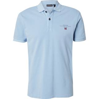 Napapijri Light Blue Cotton Men Polo Shirt