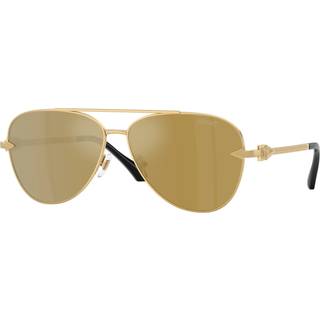 Versace Mand VE2283 10027I Solbriller Metal Guld Brun Pilot Spejlet