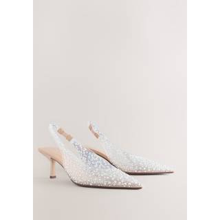 Next Forever Comfort punkttå Vinyl Jewel Detail Slingback hæle - EU 39 (UK 6)