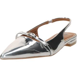 BIABari Pointy Flat Slingback Ballerinasko, Silver Mirror, 41