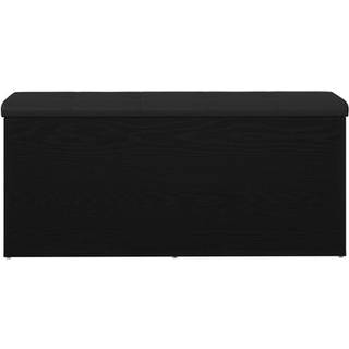 Opbevaringsbænk Sort eg 102 x 42 x 45 cm Konstrueret træ