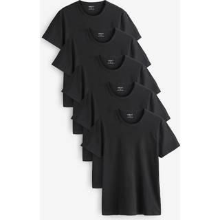 Next Black Regular Fit 100% Cotton Layering T-Shirts 5 Pack