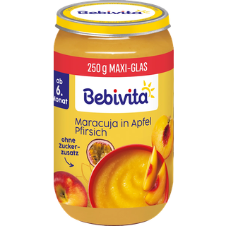 Bebivita Økologisk maracuja, æble og fersken fra 6 måneder 55.80 DKK/1 kg (6 x 250.0g)