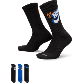 Nike Everyday Plus Crew Socks 3-Pack Str. XL 46-50 Sort Unisex