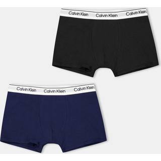 2 Pack Boys Trunks - Icon Cotton Stretch - Black - 8-10