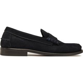 Embossed Logo Suede Loafers