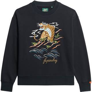 Superdry Suika Broderet Løs Crew 100% Bomulds Sweatshirt44
