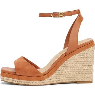 TH Monogram Leather Wedge Sandals