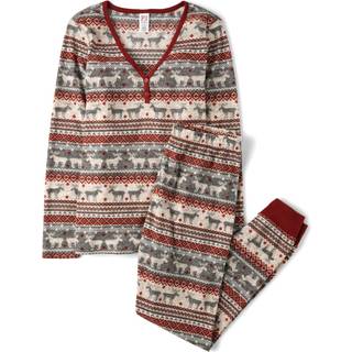 B?rnenes sted Baby Women's Family Matching Plaid Thermal Pyjamas s?tter Winter Fairisle Medium (voksen)