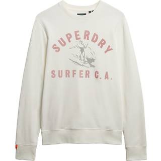 Superdry Superdry Cream Lo-Fi Outdoors Relaxed Crew 100% Cotton Sweatshirt