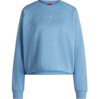 Sweatshirt i bomuldsfrotté med printet branding