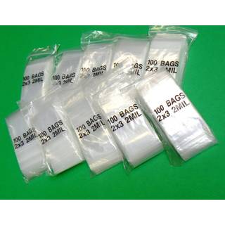 1000 Ziplock Bags 2x3 Reclosable Clear Poly Bag 2 """" X 3 """" 2mil Plastic Baggies (LZ 1,4 FRE)