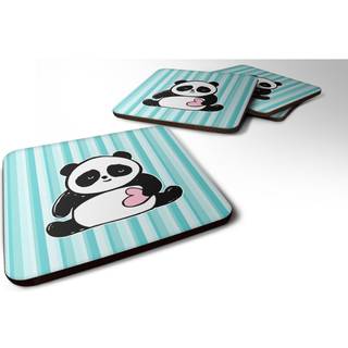"""" Caroline's Treasures Panda Bear Love Foam Coaster Set på 4 3,5 multicolor """"