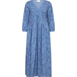 Cream Crtiah Smock Dress Kjoler 10613476 Rivera Blue Ikat Paisley (38)
