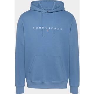 Tommy Jeans Linear Flag Logo Hoodie Blue