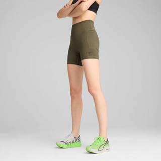 Women&#39;s Puma x HYROX CLOUDSPUN 3&#34; Short Tights, Green, Size XXL, Clothing - Loden Green - XXL