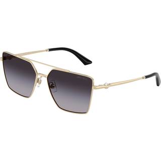 Jimmy Choo Kvinde JC4016HB 30068G Solbriller Metal Guld Grå Firkantet Normal Skygge