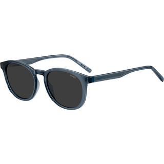 Hugo Boss Mand HG 1357/S PJP/IR Solbriller Acetat Blå Grå Firkantet Normal