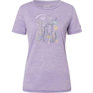 super.natural Women's Rock Flowers Tee Merino-shirt Damer størrelse S farve lilla