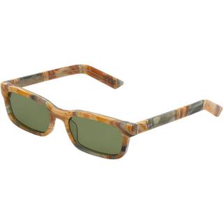 Retrosuperfuture Unisex F0O Gesto Boogie Beige Solbriller Acetat Beige Grøn Firkantet Normal