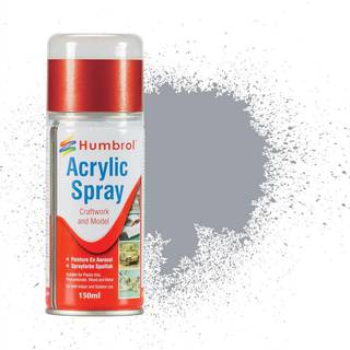 HUMBROL ACRYLIC HOBBY SPRAY 150ML No 165 Medium Sea Grey Satin