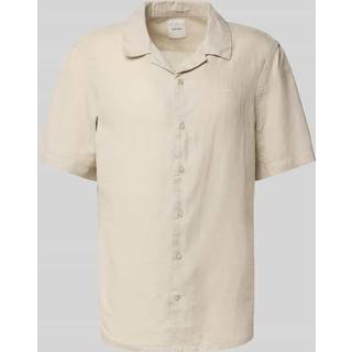 Linen Cotton Cuban Skjorte, Silver Lining, XL