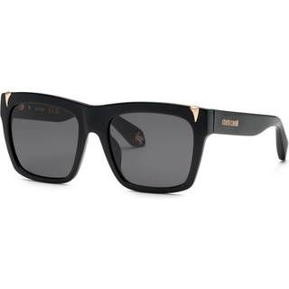 Roberto Cavalli Unisex SRC126V 700Y Solbriller Acetat Sort Røg Firkantet Normal