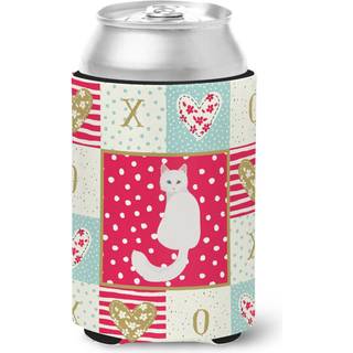 """" Caroline's Treasures CK5801CC Turkish Angora Cat Love Can eller flaske Hugger Kold-bjælke-Koozies Multicolor """"