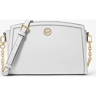 MK Chantal Large Pebbled Leather Crossbody Bag - White - Michael Kors - ONE SIZE