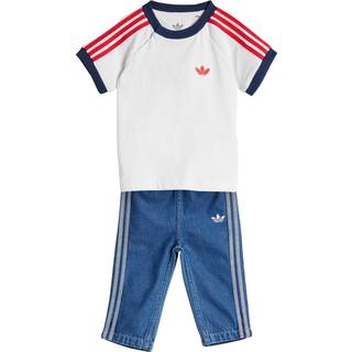 Denim Kids Tee sæt - Medium Blue Denim / White - 104