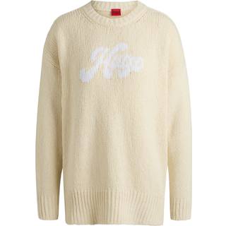 Sweater i en bomuldsblanding med oversize fit og logo med håndskrevet design