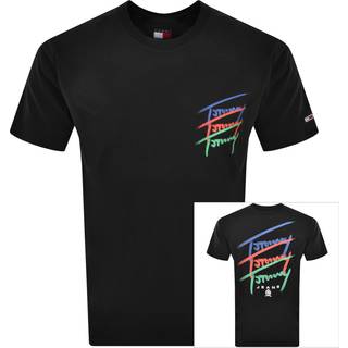 T-shirt Tommy Jeans Regular Twisted Sign Tee Black S - Black - S