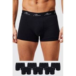 Mens Black 7 Pack Man Signature Trunks