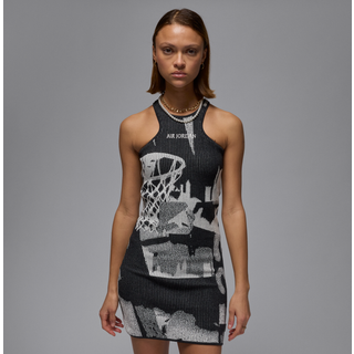Maskinstrikket Air Jordan-kjole til kvinder - hvid - M (EU 40-42)