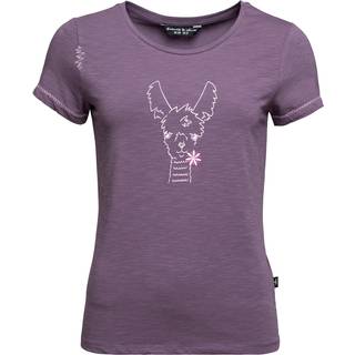 Chillaz Women's Gandia Happy Alpaca T-Shirt T-shirt Damer størrelse 38 farve lilla