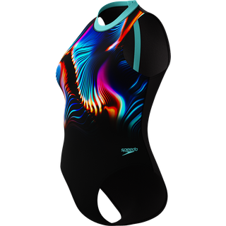 Women's Printed Hydrasuit Black/Blue