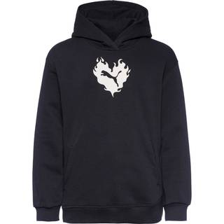 Women&#39;s Puma Flaming Love Hoodie Youth, Black, Size 15-16Y, Clothing - Black - 15-16Y